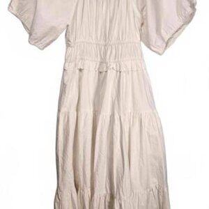 Altar'd State Women's White‎ Maxi Dress with Puff Sleeves Size Medium